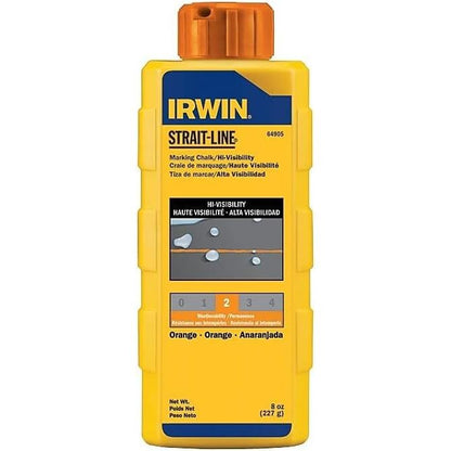 IRWIN Tools STRAIT-LINE 64902 Permanent Marking Chalk, 8-ounce, Red (64902)