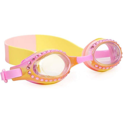 Bling 2o Girls' Swimming Goggles (Ages 3+) UV Protection Latex-Free 100% Silicone Material Anti-Fog Adjustable Nose Piece