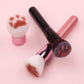 Cat Paw Professional Cosmetic Brush Set - Foundation, Powder, Blush, Concealer, Contour Brushes (3Pcs)