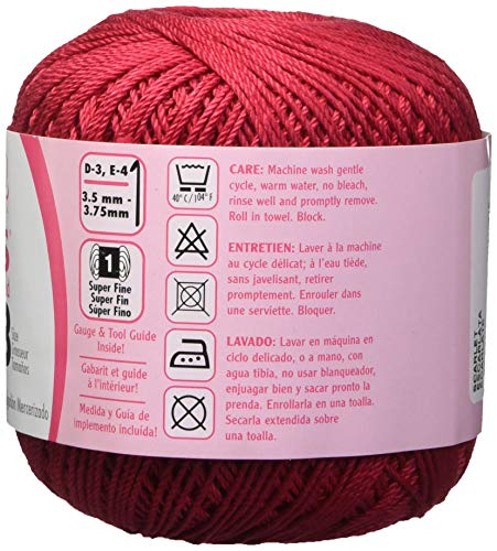 Buy now Coats Crochet - 182.0006 Fashion Crochet Thread, 3, Scarlet at indiglob india