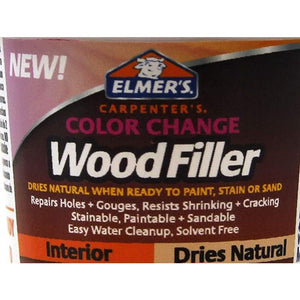 Elmer's Carpenter's Color Change Wood Filler, 4 oz., Natural (E912)