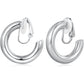 FAMARINE Clip on Earrings for Women, Chunky Chunky Tube Hoop Clip Earrings No Piercing Earrings