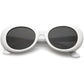 Buy now My Shades - White Oval Round Sunglasses Thick Bold Retro Clout Goggles (White, Smoke), Large at indiglob india