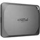 Crucial X9 Pro 2TB Portable SSD, Up to 1050MB/s Read & Write, 3.2 USB-C, External Solid State Drive, Durable Storage for PC & Mac, for Content Creators & Videogaphers, Silver - ‎CT2000X9PROSSD902