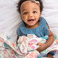 Buy now Copper Pearl Large Premium Knit Baby Swaddle Receiving Blanket Floral Bloom at indiglob india