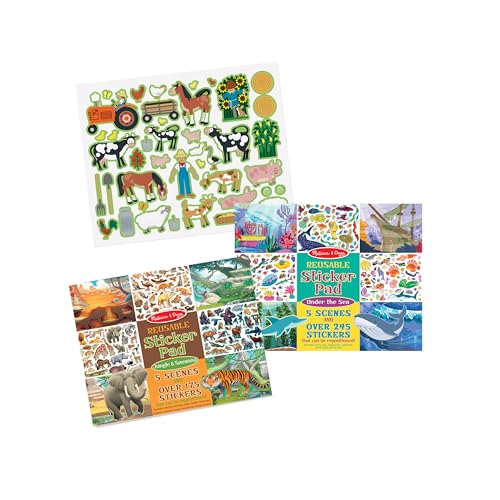 Buy now Melissa & Doug Reusable Sticker Pad Bundle - Jungle, Farm & Under The Sea at indiglob india