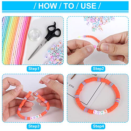 Buy now Augshy Clay Beads, 6700 Pcs Clay Beads for Bracelets Making Include Alphabet Letter Beads Round Heishi Jewelry Making Beads Flat Beads for Bracelets Making at indiglob india