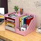 Buy now Classic 4+3 Desk Organizer, All in One Office Supplies Accessories Magazine Holder Frames File Divider Document Cabinet Rack Storage Organizer Box Features Total 7compartments for Office at indiglob india