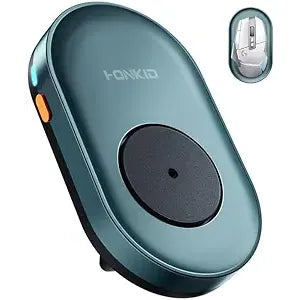 HONKID Undetectable Mouse Jiggler - Auto Mover with On/Off Switch & USB Port, No Software Needed, Prevent Sleep/Lock for Home Office & PC/Mac/Desktop (Blue Black), Perfect for Gifts/Remote Work