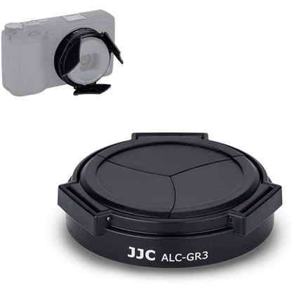 JJC Aluminum Lens Cap Cover Protector for Ricoh GR IIIx GR IIIx HDF GR3x HDF GR III GR III HDF GR3 HDF GR II GR2 with Soft EVA Interior -Black