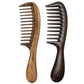 Louise Maelys Hair Comb Wooden Wide Tooth Combs for Curly Hair Detangling Sandalwood