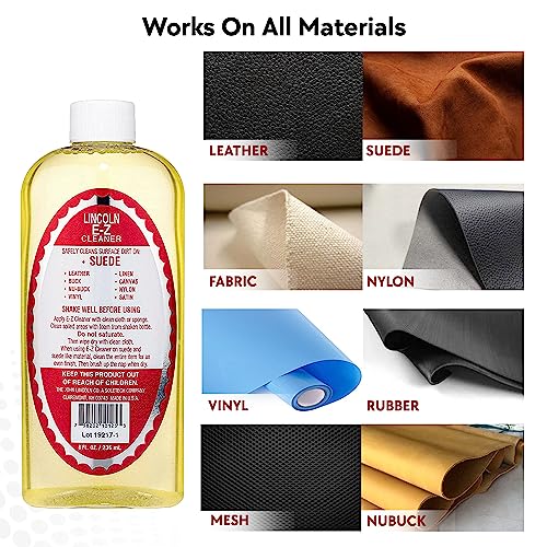 Buy now Lincoln E-Z Cleaner -The Original All-Purpose Cleaner for Leather, Suede, Fabric- Removes Dirt, Salt Stains 8oz Made in USA at indiglob india