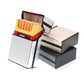 3 Pcs Metal Cigarette Box/Case (20 Capacities) - Cigarette Cigar Protective Cover Box - Brushed Aluminum Cigarette Case, Hard Box with Solid Magnetic Flip Top Closure (3 Colors, for Men)
