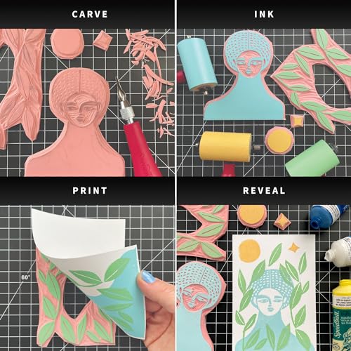 Buy now Speedball 3470 Water-Soluble Block Printing Ink Starter Set ƒ?? 6 Bold Colors with Satiny Finish - 1.25 FL OZ Tubes, Multicolor at indiglob india