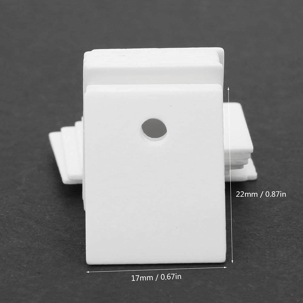 100 Pcs TO-247 17 x 22 x 1mm Alumina Ceramic Insulating Sheet High Hardness Excellent Wear MOS Transistor IGBT Cooling Pad with 3.7mm Hole - My Store