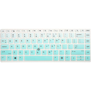 2 Pack HP EliteBook 840 Keyboard Cover 14 Inch, Silicone Keyboard Skin for HP EliteBook 745 G5 G6 14 Inch, 14" HP EliteBook 840 G5 G6, HP ZBook 14u G5 G6 Cover(Ombre Mint+Clear)