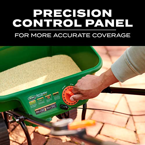Buy now Scotts Turf Builder EdgeGuard DLX Broadcast Spreader for Seed, Fertilizer, Salt, Ice Melt, Holds up to 15,000 sq.ft. Product at indiglob india