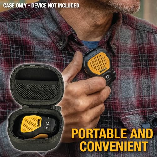 Buy now DEWALT Heavy Duty Protective Headphone Case for TWS Earbuds & Wearable Speaker, Compact Lightweight w/EVA Headphone Case Hard Shell, Shockproof, Water-Resistant, Soft Interior & Accessory Mesh Pocket at indiglob india