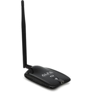 ALFA AWUS036NHA Wireless B/G/N USB Adaptor - 802.11n - 150 Mbps - 2.4 GHz - 5 dBi Antenna - Long Range - Atheros Chipset - Windows XP/Vista 64-Bit/128-Bit Windows 7 Compatible, TAA Compliant