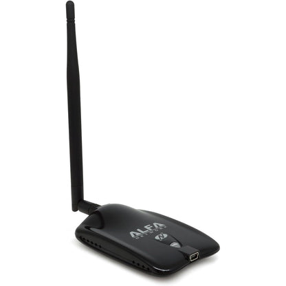 ALFA AWUS036NHA Wireless B/G/N USB Adaptor - 802.11n - 150 Mbps - 2.4 GHz - 5 dBi Antenna - Long Range - Atheros Chipset - Windows XP/Vista 64-Bit/128-Bit Windows 7 Compatible, TAA Compliant