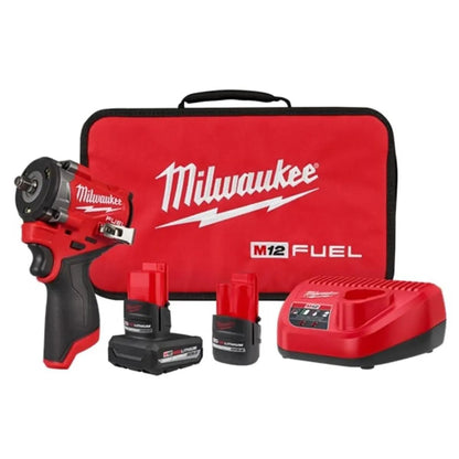 Buy now Milwaukee Electric - M12 FUELTRADE Stubby 3/8 Impact Wrench KIT at indiglob india
