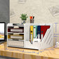 Buy now Classic 4+3 Desk Organizer, All in One Office Supplies Accessories Magazine Holder Frames File Divider Document Cabinet Rack Storage Organizer Box Features Total 7compartments for Office at indiglob india