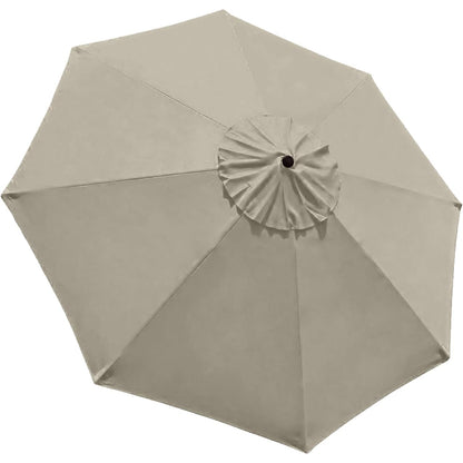 EliteShade USA 9ft Replacement Covers 8 Ribs Market Patio Umbrella Canopy Cover (CANOPY ONLY) (Beige)