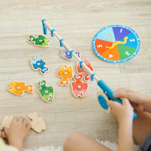 Buy now Melissa & Doug Catch & Count Wooden Fishing Game With 2 Magnetic Rods at indiglob india
