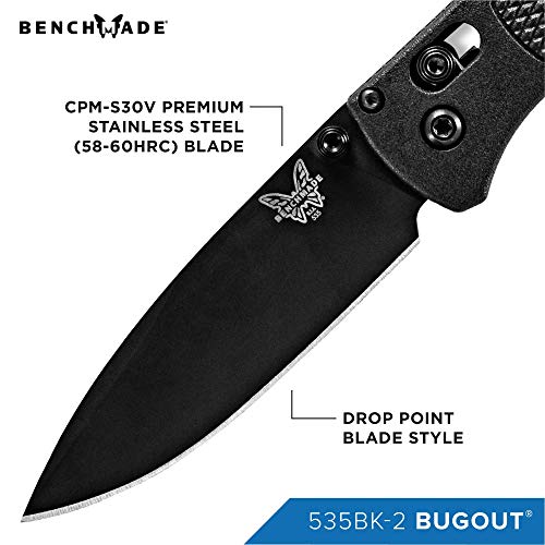 Buy now Benchmade - Bugout Outdoor EDC Folding Knife, Slim, Lightweight, Drop-Point Blade, Carbon Fiber (535BK-2) at indiglob india