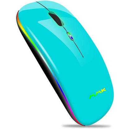 Wireless Bluetooth Mouse for Laptop, Rechargeable Mouse 2.4G USB Optical Wireless Mouse, LED Slim Dual Mode(Bluetooth 5.0 and 2.4G) Wireless Device for Laptop, PC, Mac OS, Android, Windows Champagne