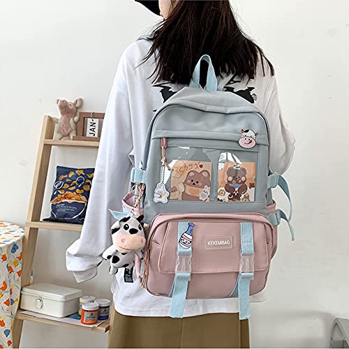 Buy now JQWSVE Kawaii Backpack with Kawaii Pins and Accessories Cute Backpack Aesthetic Backpack Women Lightweight Travel Rucksack at indiglob india