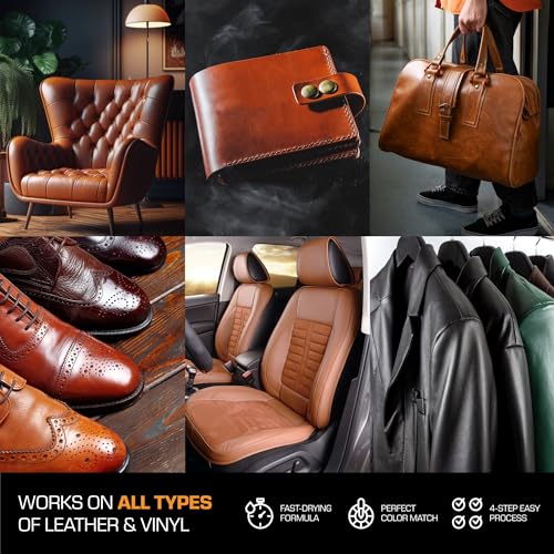 Buy now Professional Black Leather Repair Kit for Furniture, Couches, Boots, and Purses, Scratch Repair and Car Leather Restoration, All-Inclusive Vinyl Repair Kit, Quick and Easy to Use at indiglob india