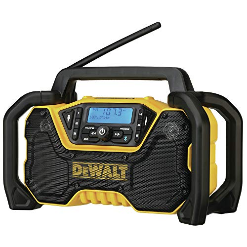 Buy now DEWALT 12V/20V MAX Portable Bluetooth Radio, Cordless, 100 ft Range, 3.5” Subwoofers, Jobsite (DCR028B) at indiglob india