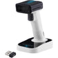 ScanAvenger Wireless Portable 1D&2D with Stand Bluetooth Barcode Scanner: 3-in-1 Handheld Scanner, Rechargeable Battery for Inventory - USB Bar Code/QR Reader (1D&2D with Next Gen Stand)