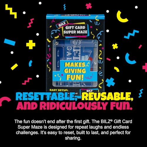 Buy now BILZ® Super Maze | Gift Card Puzzle Game for Ages 8+ | Made in USA | Easy Fun Setup | Fits Gift Cards, Cash (Folded), and Notes | Great for Graduations, Christmas, & Birthdays at indiglob india