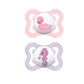 MAM Mini Air Pacifiers, Binky for 0-6 Months, BPA-Free Silicone Nipple, Ideal for Sensitive Skin & Breastfed Newborns, Easy to Clean, Developed with Medical Experts, 2 Count Binkies, Sterilizer Case