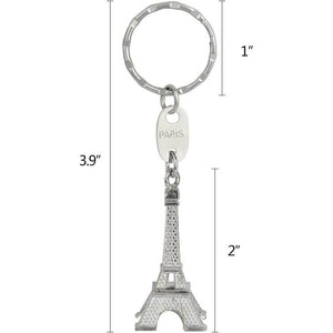 baotongle 15pcs Eiffel Tower Keyring, Paris Eiffel Tower Keychains 3-D Key Ring French Souvenirs Retro Adornment Cute Lovely Decorative Metal Craft Art Statue Model for Table Decor Gifts Silver - My Store