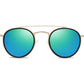 SOJOS Retro Vintage Round Polarized Sunglasses for Women Men Small Double Bridge Circle Sunnies SJ1104