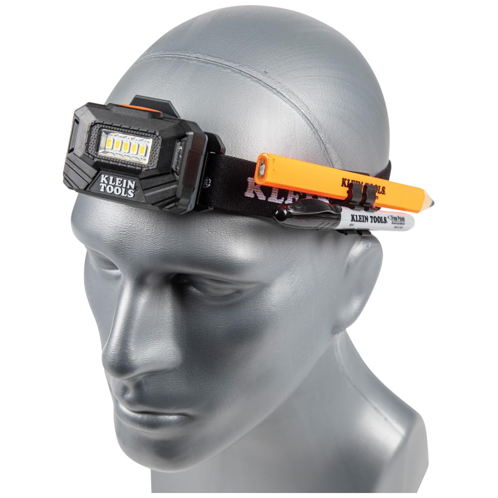 Buy now Klein Tools 56049 Rechargeable Headlamp / LED Lights, Adjustable Fabric Strap with Marker / Pencil Holder, 260 Lumens, for Work and Outdoors at indiglob india