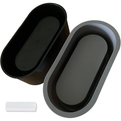 Bigger Oval Silicone Planter Mold, Oval Shape 7 x 3.3 Inch (L x H), Silicone Model for Concrete Flower Pots, DIY Succulent Plant Concrete Model, Concrete Pot Mold