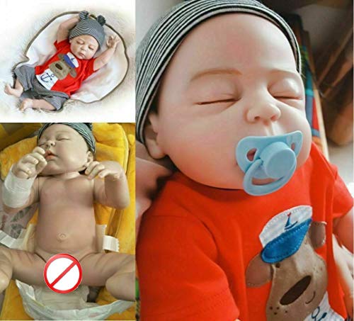 Buy now Zero Pam 18 inch Asleep Newborn Baby Reborn Baby Dolls Soft Silicone Full Body Waterproof Anatomically Correct Relistic Boy Doll Gifts for Toddler Kids at indiglob india
