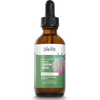 Life-flo Liquid Iodine Plus 150 mcg, Iodine Supplement for Thyroid Support,* Healthy Energy & Metabolism Formula* with Iodine & Potassium Iodide, Unflavored Liquid Drops, Approx. 450 Servings, 2 fl oz