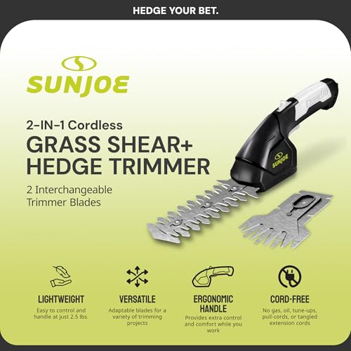 Buy now Sun Joe HJ604C 7.2-Volt Cordless Grass Shears and Trimmer, Charger and Battery Included at indiglob india