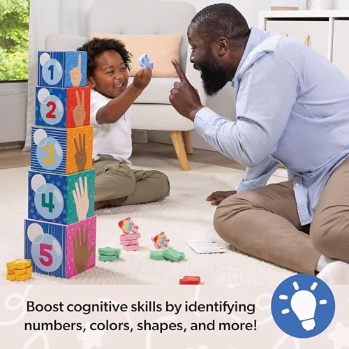 Buy now Melissa & Doug?? Ms. Rachelƒ?› Sort and Count Nesting and Stacking Blocks with Wooden Fish Preschool Learning Toy for Boys, Girls - FSC Certified at indiglob india