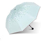 Buy now Green Tree Leaf Folding Travel Sun Umbrella Sunblock UV Protection UPF 50+ Rain Resistant Compact Size Parasol Fold into Purse at indiglob india