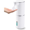 LAOPAO Soap Dispenser, Automatic Foaming Hand Soap Dispenser Touchless Rechargeable Bathroom Countertop Soap Pump for Kids Xmas Gift 300ml - White
