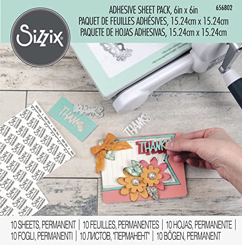 Buy now Sizzix Adhesive Sheets, 6 by 6-Inch, 10/Pack at indiglob india