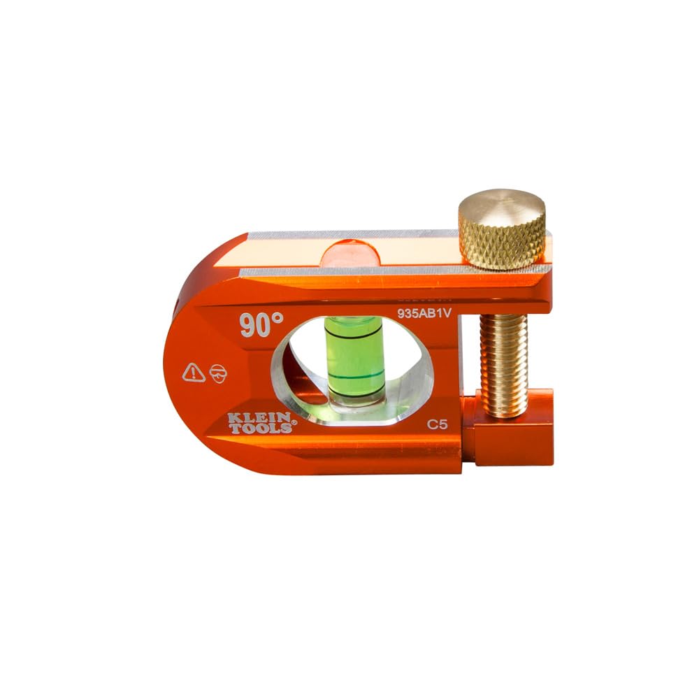 Buy now Klein Tools 935AB1V 2.5-Inch No-Dog Conduit Bending Level, 1 Vial, ACCU-BEND Level Eliminates Dog-Legs in Offsets and Saddle Bends at indiglob india