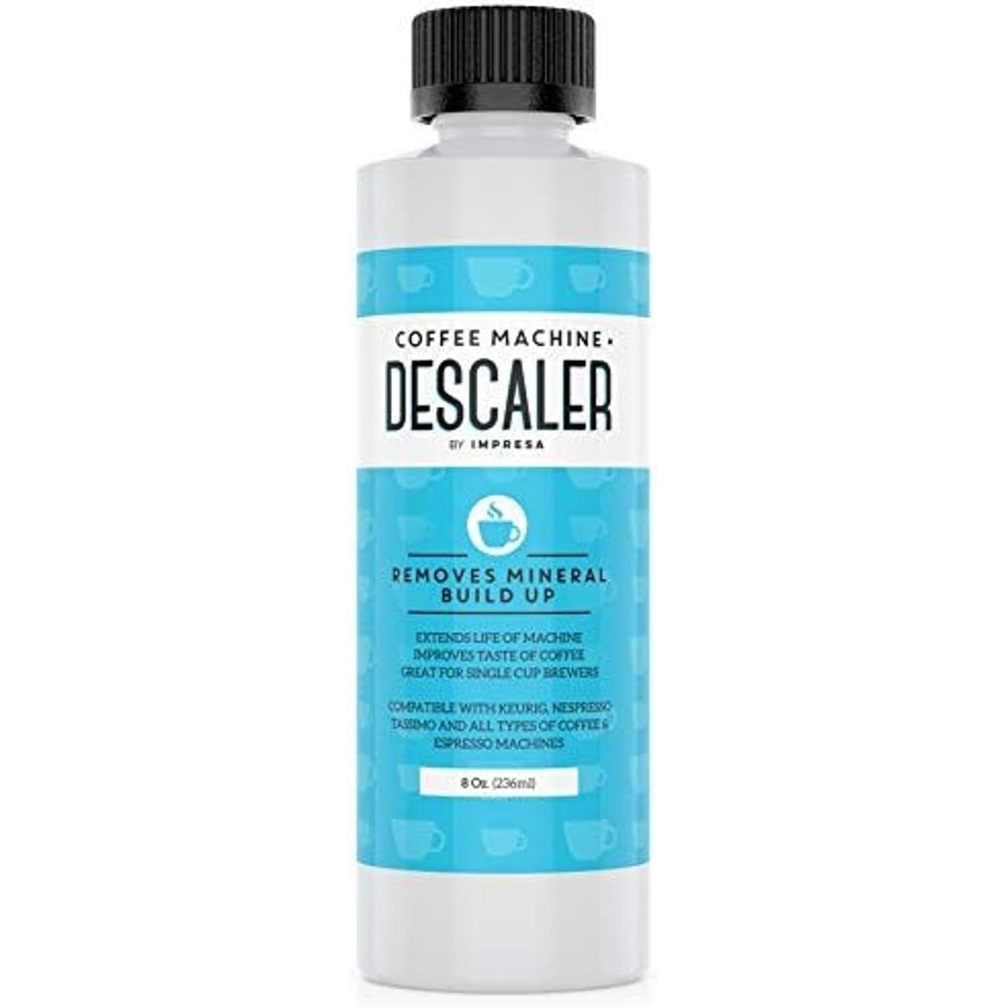 IMPRESA Coffee Machine Descaler (2 Uses Per Bottle) - Made in the USA - Universal Descaling Solution, Compatible with Nespresso, Delonghi and All Single Use Coffee and Espresso Machines