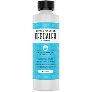 IMPRESA Coffee Machine Descaler (2 Uses Per Bottle) - Made in the USA - Universal Descaling Solution, Compatible with Nespresso, Delonghi and All Single Use Coffee and Espresso Machines